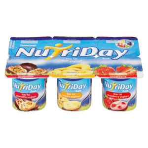 Nutriday Low Fat Granadilla Banana Strawberry Fruit Yoghurt 6 x 100g - myhoodmarket