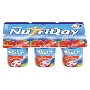 Nutriday Low Fat Strawberry Fruit Yoghurt 6 x 100g - myhoodmarket