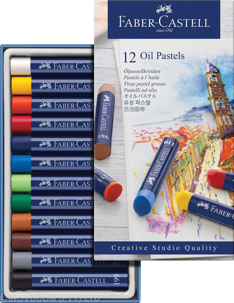 Faber-Castell Oil Pastels Cardboard Wallet Of 12