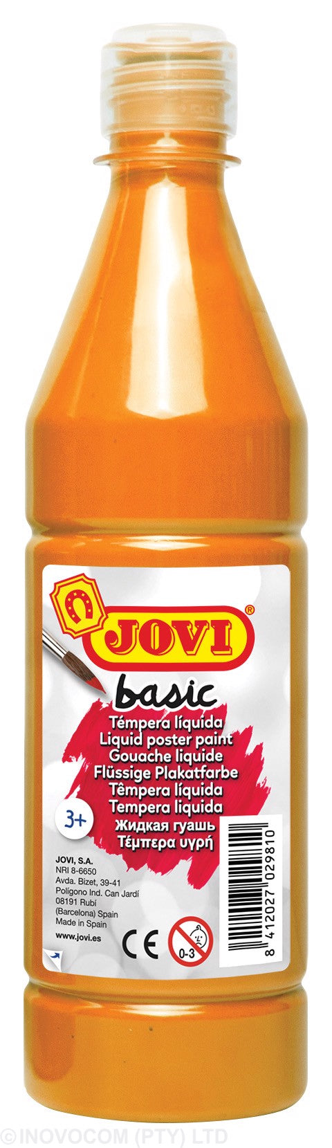 Jovi Basic Liquid Poster Paint Bottle 500ml Orange