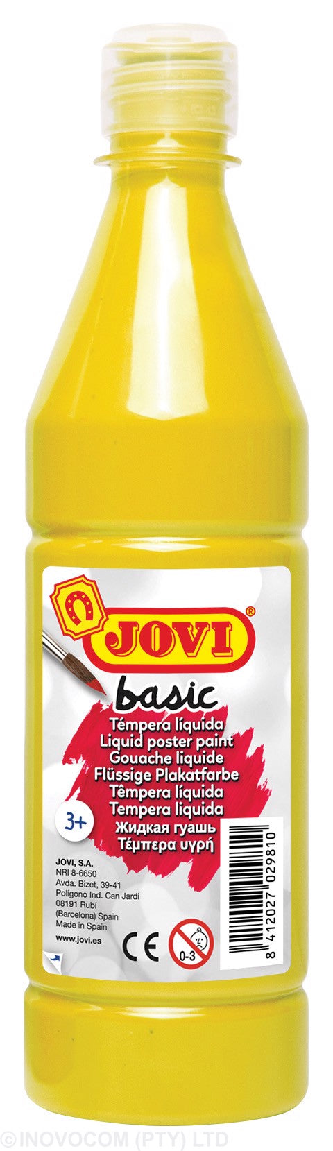 Jovi Basic Liquid Poster Paint Bottle 500ml Yellow