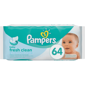 Pampers Fresh Clean Baby Wipes 64 Pack - myhoodmarket