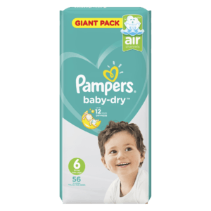 Pampers Giant Active Extra Large Diapers 56 Pack - myhoodmarket