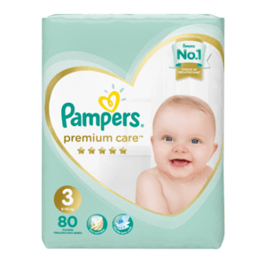 Pampers Premium Care Size 3 Diapers 80 Pack - myhoodmarket
