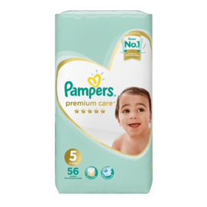 Pampers Premium Care Size 5 Diapers 56 Pack - myhoodmarket
