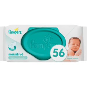 Pampers Sensitive Baby Wipes 56 Pack - myhoodmarket