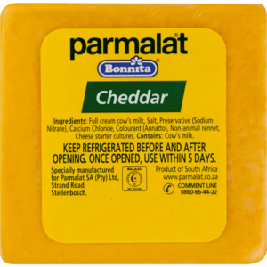 Parmalat Bonnita Cuts Cheddar Cheese Per kg - myhoodmarket