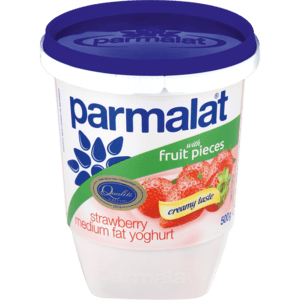 Parmalat Medium Fat Strawberry Fruit Yoghurt 500g - myhoodmarket