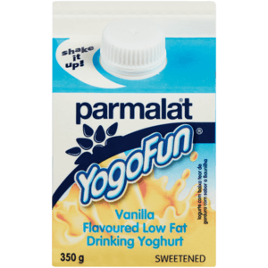 Parmalat YogoFun Vanilla Flavoured Low Fat Drinking Yoghurt 350g - myhoodmarket