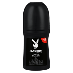 Playboy Code Black Mens Anti-Perspirant Roll-On 50ml - myhoodmarket