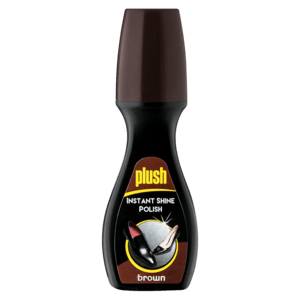 Plush Instant Shine Brown Liquid Shoe Polish 75ml - myhoodmarket