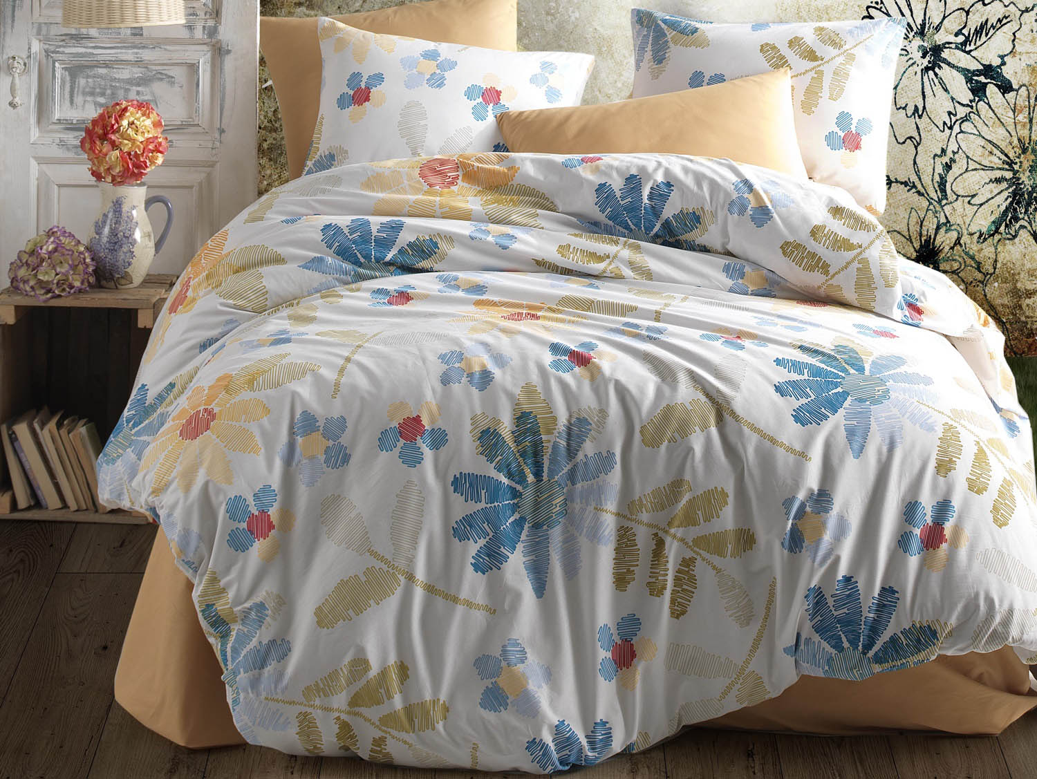 Cotton bedding MODERN FLOWERS/COTTONLOVE EXCLUSIVE