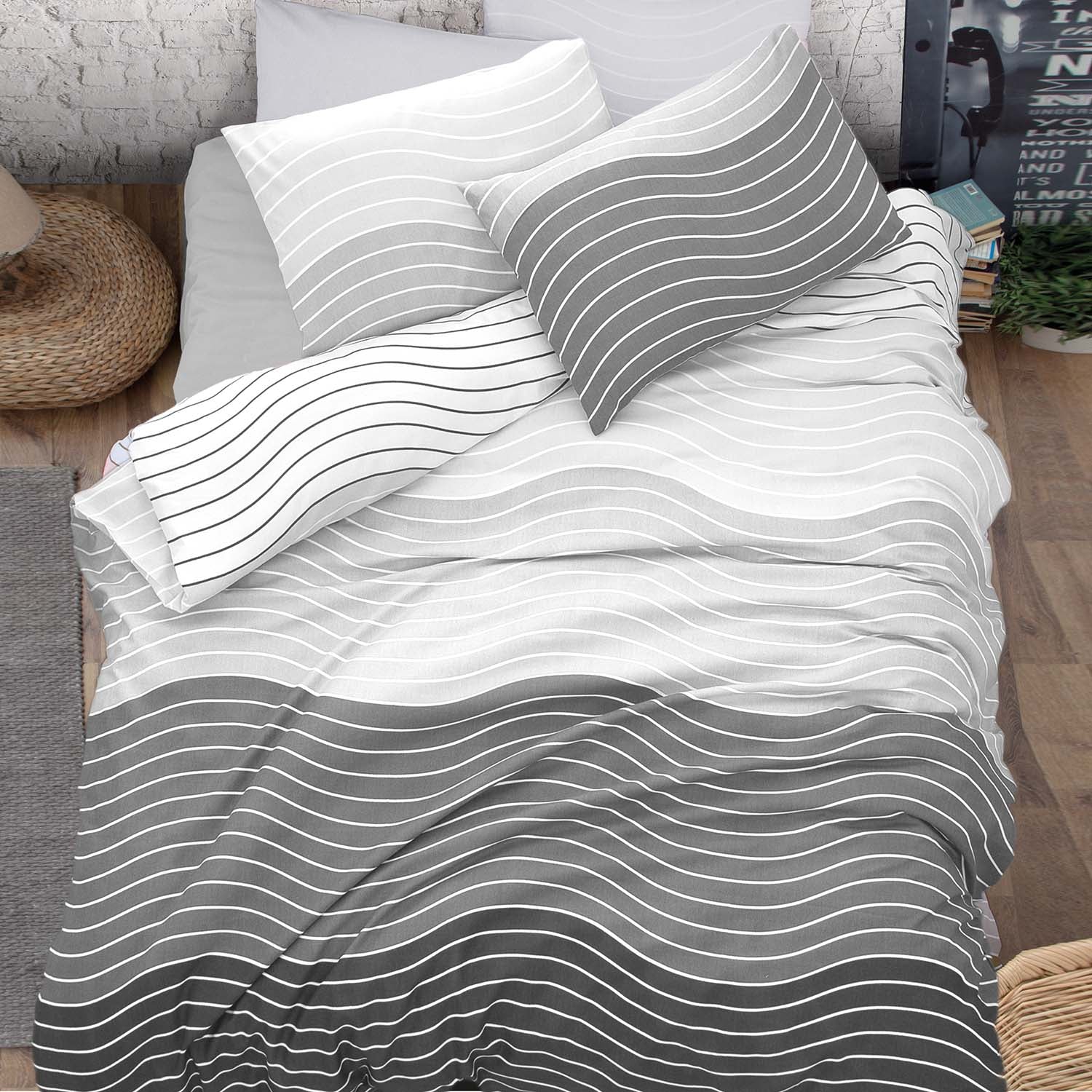 Cotton bedding WAVE GREY/COTTONLOVE EXCLUSIVE