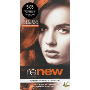 Renew Chestnut Light Chocolate Brown 5.85 Permanent Hair Colour Créme 50ml - myhoodmarket