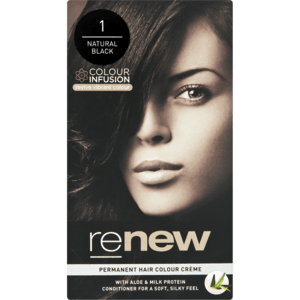 Renew Natural Black 1 Permanent Hair Colour Créme 50ml - myhoodmarket