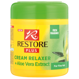 Restore Plus Cream Relaxer + Aloe Vera Extract For Fine Hair 450ml - myhoodmarket