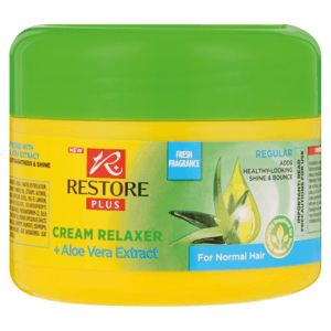Restore Plus Regular Cream Relaxer + Aloe Vera Extract For Normal Hair 250ml - myhoodmarket