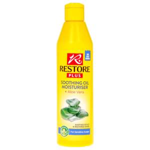 Restore Plus Soothing Oil Moisturiser + Aloe Vera For Sensitive Scalps 250ml - myhoodmarket