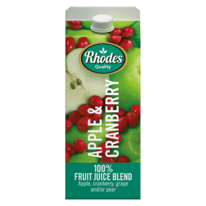 Rhodes 100% Apple & Cranberry Juice Carton 2L - myhoodmarket