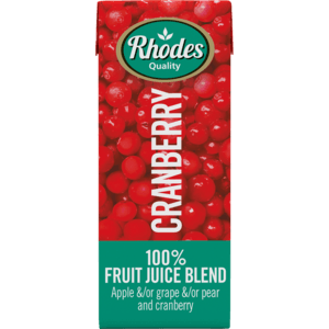 Rhodes 100% Cranberry Fruit Juice Blend 200ml - myhoodmarket