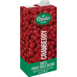 Rhodes 100% Cranberry Juice 1L - myhoodmarket