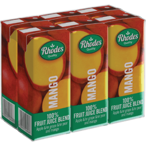 Rhodes 100% Mango Fruit Juice Blend 6 x 200ml - myhoodmarket