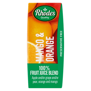 Rhodes 100% Mango & Orange Juice Box 200ml - myhoodmarket