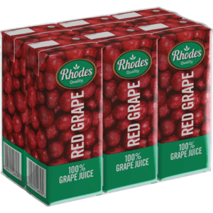 Rhodes 100% Red Grape Juice 6 x 200ml - myhoodmarket