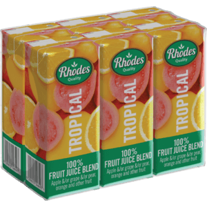 Rhodes 100% Tropical Fruit Juice Blend 6 x 200ml - myhoodmarket
