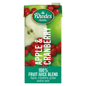 Rhodes Apple & Cranberry 100% Fruit Juice Box 1L - myhoodmarket