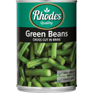 Rhodes Cross Cut Green Beans In Brine 410g - myhoodmarket