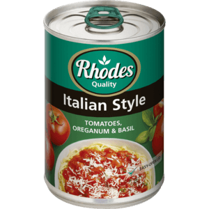 Rhodes Italian Style Tomatoes, Oreganum & Basil Mix 410g - myhoodmarket
