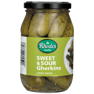 Rhodes Sweet & Sour Gherkins 385g - myhoodmarket