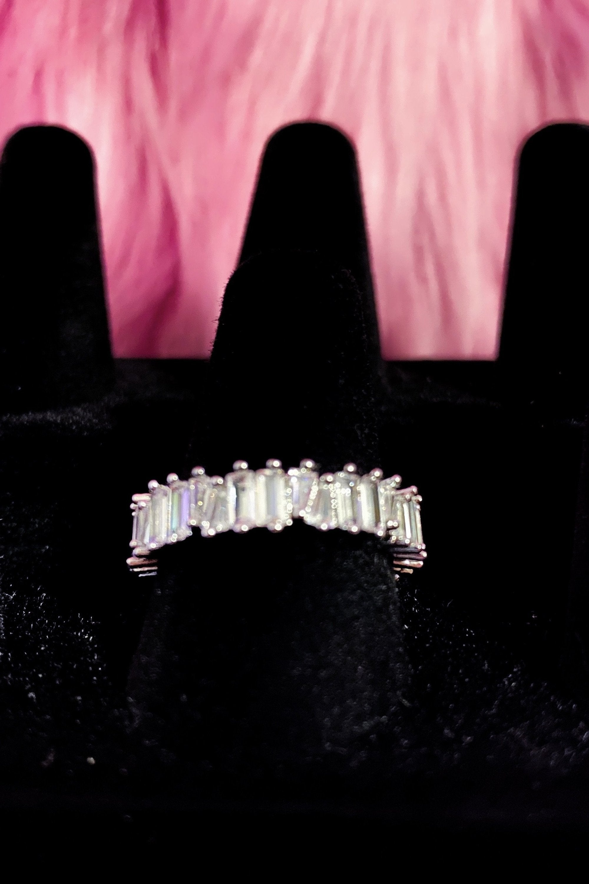 So Icy Diamond Baguette Ring