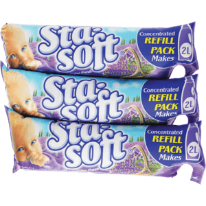 Sta-Soft Lavender Fresh Fabric Conditioner Refill Sachet Value Pack 3 x 500ml - myhoodmarket