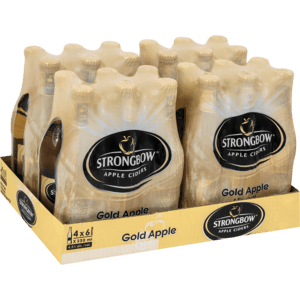 Strongbow Gold Apple Cider Bottles 24 x 330ml - myhoodmarket