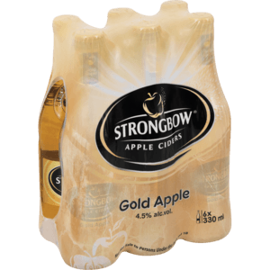 Strongbow Gold Apple Cider Bottles 6 x 330ml - myhoodmarket