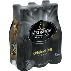 Strongbow Original Dry Cider Bottles 6 x 330ml - myhoodmarket
