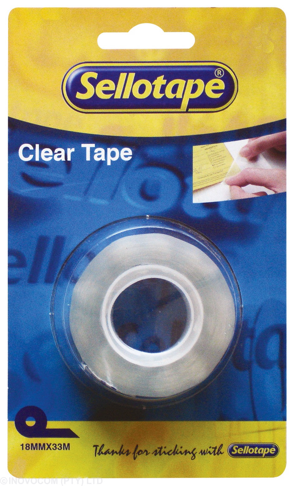 Sellotape Clear Refill 18mm X 33m Carded