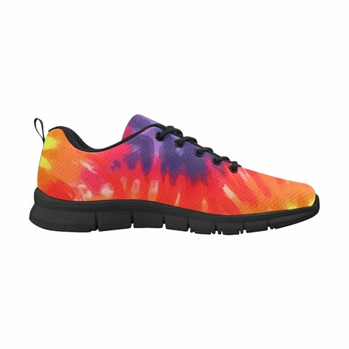 Uniquely You Womens Sneakers - Orange Tie-Dye Low Top Canvas Running