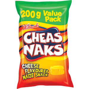 Willards Cheas Naks Cheese Flavoured Maize Snack 200g - myhoodmarket
