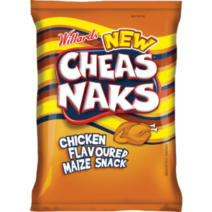 Willards Cheas Naks Chicken Flavoured Maize Snack 135g - myhoodmarket