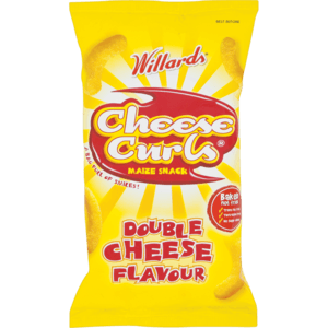Willards Cheese Curls Double Cheese Flavoured Maize Snack 14g - myhoodmarket