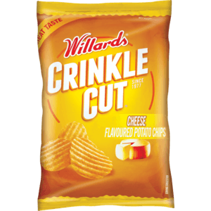 Willards Crinkles Cheese Flavoured Potato Chips 125g