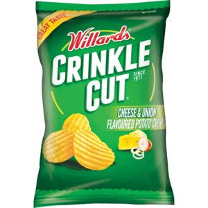 Willards Crinkles Cheese & Onion Flavoured Potato Chips 125g - myhoodmarket