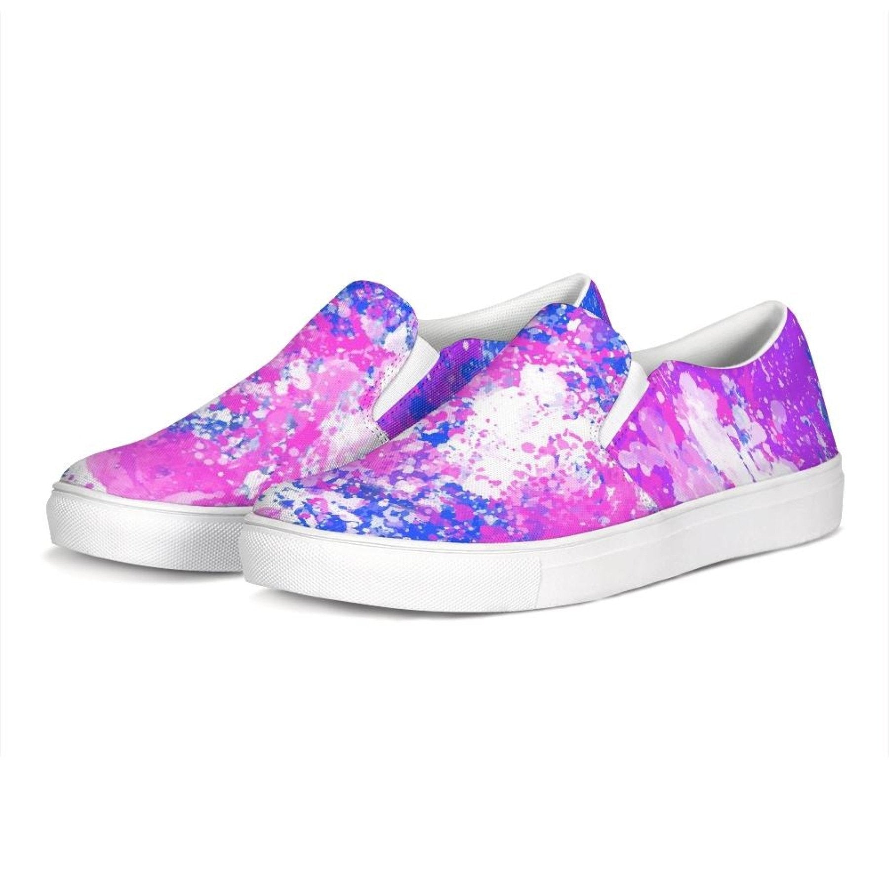 Uniquely You Womens Sneakers - Purple Tie-Dye Style Canvas Sports
