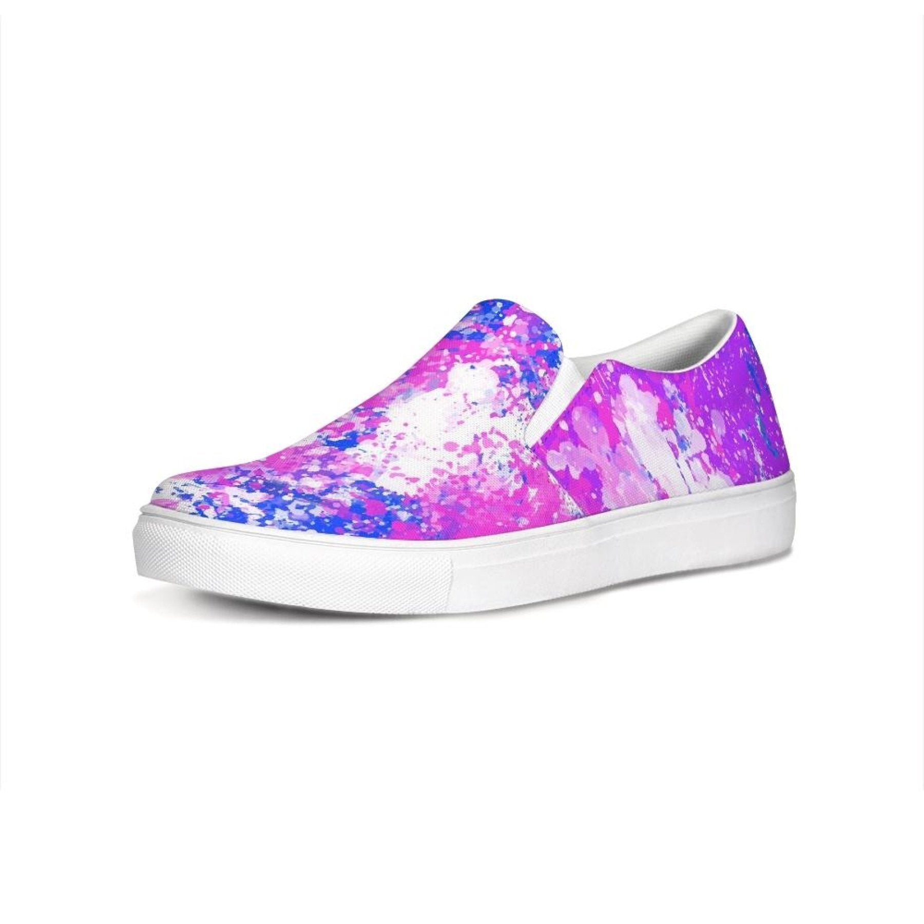 Uniquely You Womens Sneakers - Purple Tie-Dye Style Canvas Sports